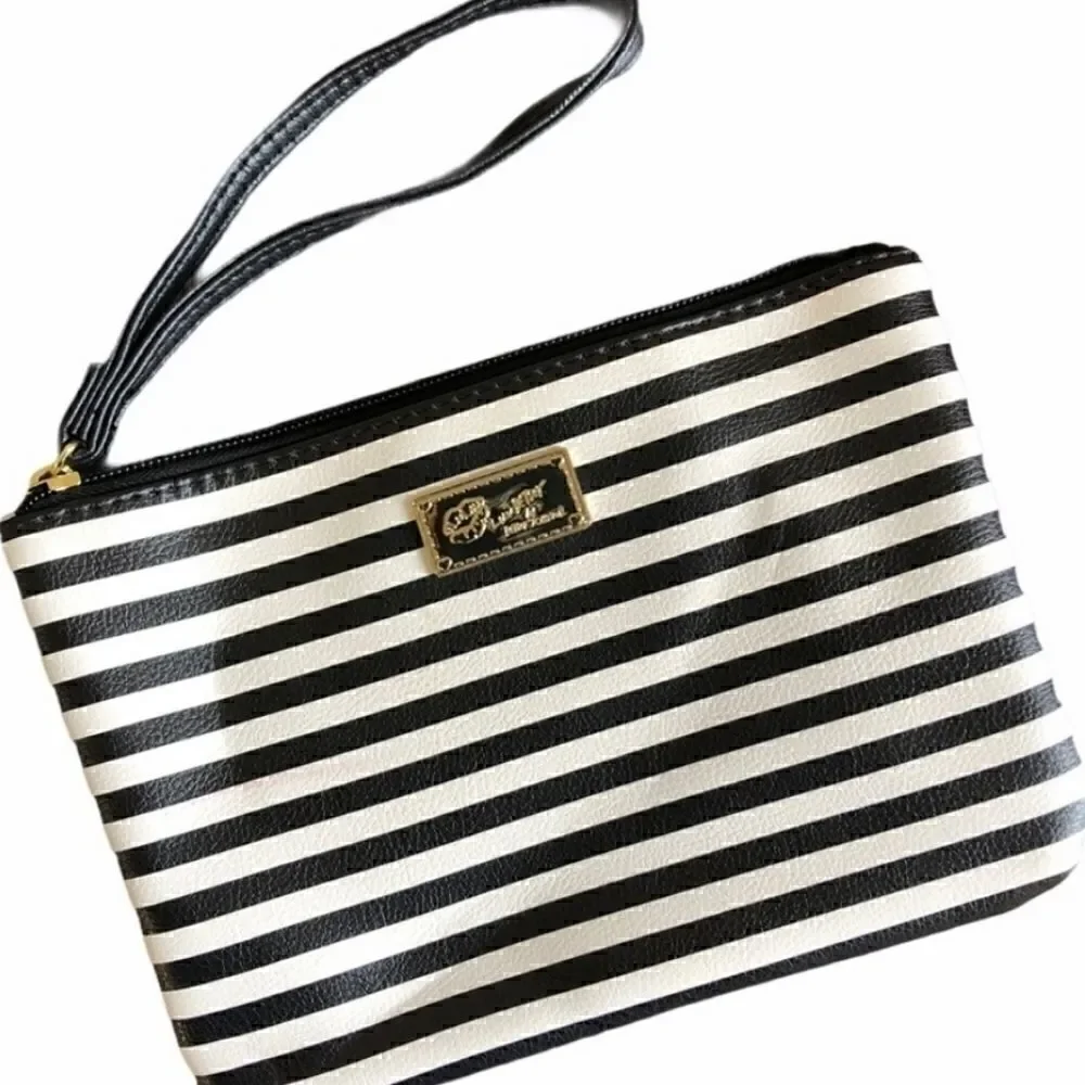 Betsey Johnson Luv Betsey Striped Wristlet